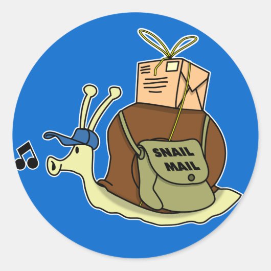 Slakkenpoststickers Ronde Sticker (Voorkant)