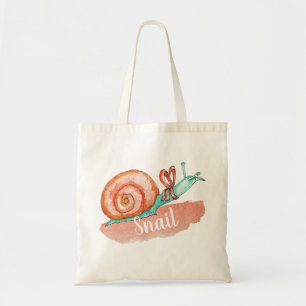 Slakkentas. Waterverf Grappige Dierenillustratie Tote Bag