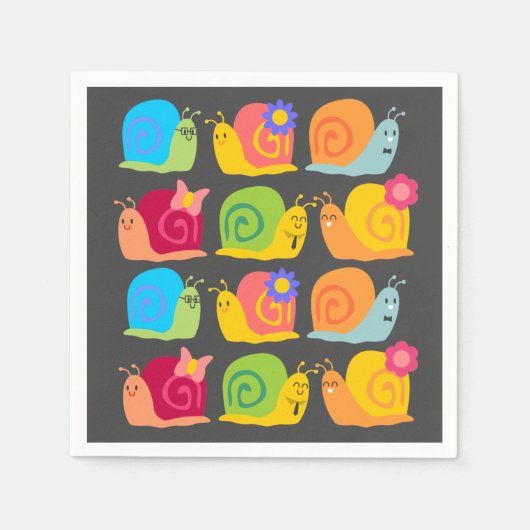 Slakkerontwerp voor kinderen servet (Voorkant)