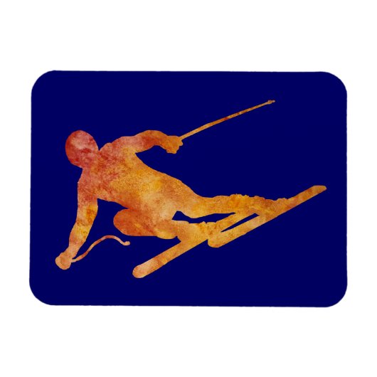 Slalom Skiër Magneet (Horizontaal)