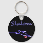 Slalom Water Skier Neon Sleutelhanger (Voorkant)