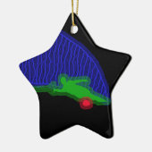 Slalom Water Skier Spray Keramisch Ornament (Links)