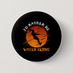Slalom Waterski Ik Ging Liever Waterskiën Waterski Ronde Button 5,7 Cm