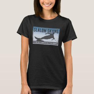 Slalom Waterskiing Wakeboard Ski Lake Blue T-shirt