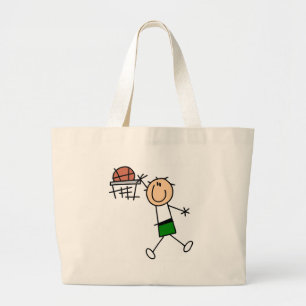 Slam Dunk Basketbal Groene T-shirts en cadeaus Grote Tote Bag