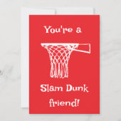 Slam Dunk Basketbal Kinderen Klaslokaal Valentijn Feestdagenkaart (Voorkant)