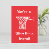 Slam Dunk Basketbal Kinderen Klaslokaal Valentijn Feestdagenkaart (Staand voorkant)