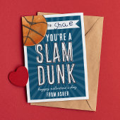 Slam Dunk Basketbal Klaslokaal Valentijn Kaart