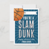 Slam Dunk Basketbal Klaslokaal Valentijn Kaart (Voorkant)