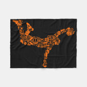 Slam Dunk Basketbal Lang  Fleece Deken (Voorkant (Horizontaal))