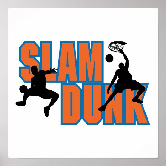 slam dunk basketbal ontwerp poster (Voorkant)