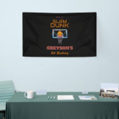 Slam Dunk Basketbal Verjaardag Elke Leeftijd Spandoek (Beurs)