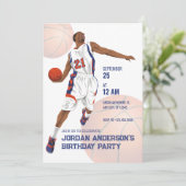 Slam dunk basketbal verjaardag kaart (Staand voorkant)