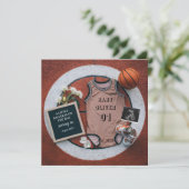 Slam-Dunk Basketbal zwangerschapsaankondiging Kaart (Staand voorkant)