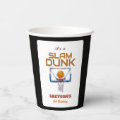 Slam Dunk Basketball Any Age Birthday Papieren Bekers (Achterkant)