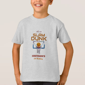 Slam Dunk Basketball Any Age Birthday T-shirt