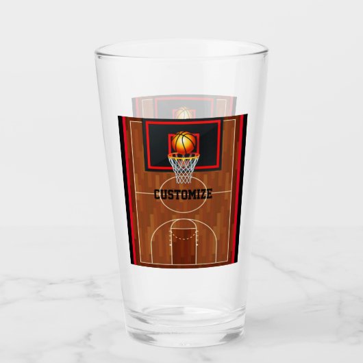 Slam Dunk Basketball Glas (Voorkant)