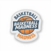 Slam Dunk Basketball Madness Game Day Vinyl Sticker (Voorkant)