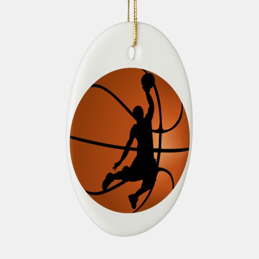 Slam Dunk Basketball Player Keramisch Ornament (Rechts)