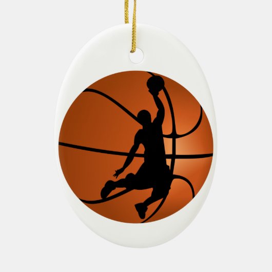 Slam Dunk Basketball Player Keramisch Ornament (Achterkant)