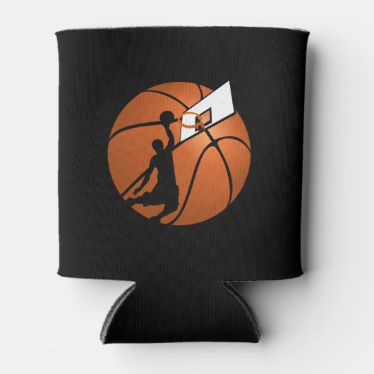 Slam Dunk Basketball Player met Hoop op Ball Blikjeskoeler (Voorkant)