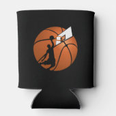Slam Dunk Basketball Player met Hoop op Ball Blikjeskoeler (Achterkant)