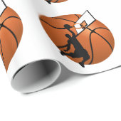 Slam Dunk Basketball Player met Hoop op Ball Cadeaupapier (Rol Hoek)