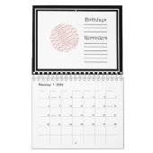 Slam Dunk Basketball Player met Hoop op Ball Kalender (Feb 2026)