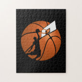 Slam Dunk Basketball Player met Hoop op Ball Legpuzzel (Verticaal)