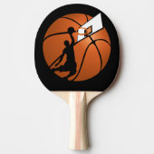 Slam Dunk Basketball Player met Hoop op Ball Tafeltennisbatje (Voorkant)