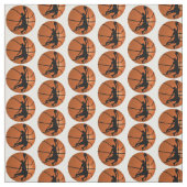 Slam Dunk Basketball Player op Basketball Stof (Swatch)