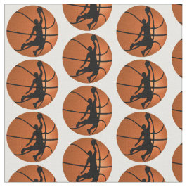 Slam Dunk Basketball Player op Basketball Stof