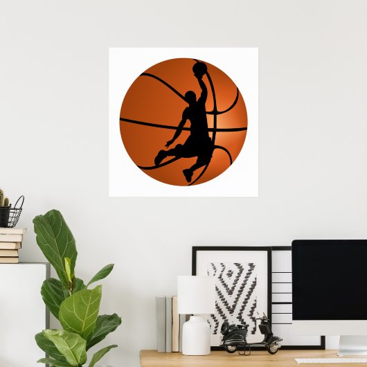 Slam Dunk Basketball Player Poster (Thuiskantoor)