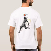 Slam Dunk Basketball Player Silhouette Sports   T-shirt (Achterkant)
