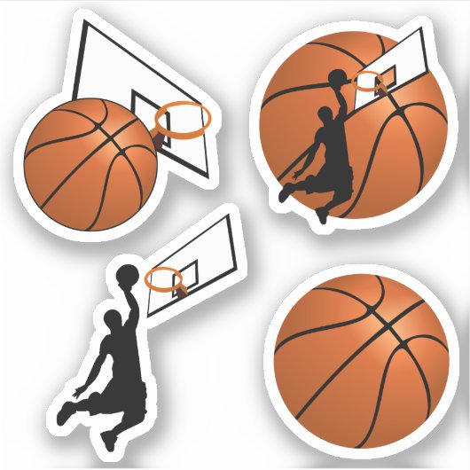 SLAM DUNK. Basketball Player Sticker (Voorkant)