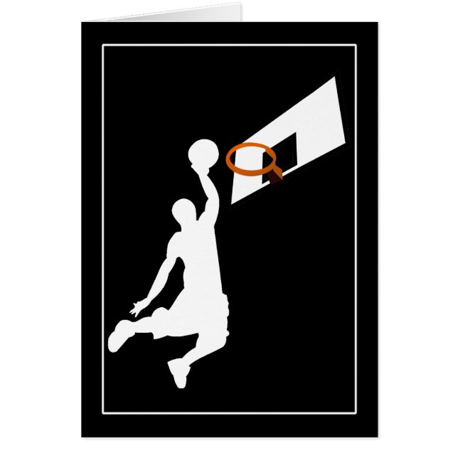 Slam Dunk Basketball Player - White Silhouette (Voorkant)