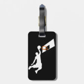 Slam Dunk Basketball Player - White Silhouette Bagagelabel (Achterkant verticaal)