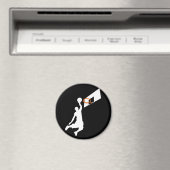 Slam Dunk Basketball Player - White Silhouette Magneet (Insitu (Vaatwasser))