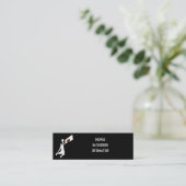 Slam Dunk Basketball Player - White Silhouette Mini Visitekaartje (Staand voorkant)