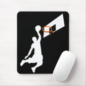 Slam Dunk Basketball Player - White Silhouette Muismat (Met muis)