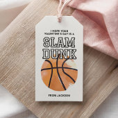 Slam Dunk Basketball Sports Valentijnsdag Cadeaulabel