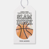 Slam Dunk Basketball Sports Valentijnsdag Cadeaulabel (Voorkant)
