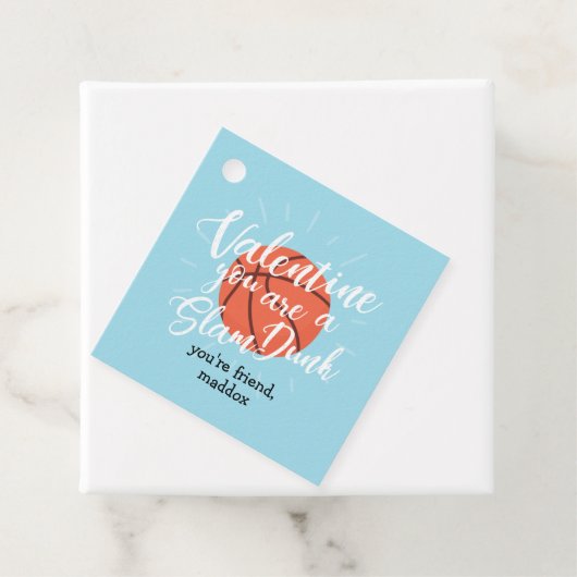 Slam Dunk Basketball Valentijn Bedankjes Labels (In situ)
