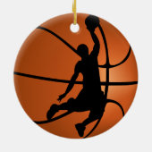 Slam Dunk Basketbalspeler Keramisch Ornament (Achterkant)