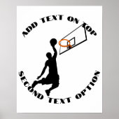 Slam Dunk Basketbalspeler Sport Poster (Voorkant)