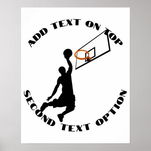 Slam Dunk Basketbalspeler Sport Poster (Voorkant)