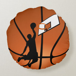 Slam Dunk Basketbalspeler Sport Rond Kussen