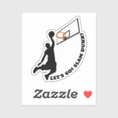 SLAM DUNK. Basketbalspelsport Sticker (Vel)