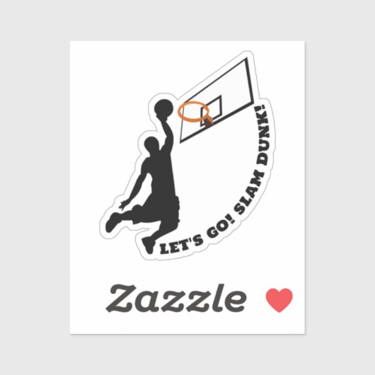 SLAM DUNK. Basketbalspelsport Sticker (Vel)