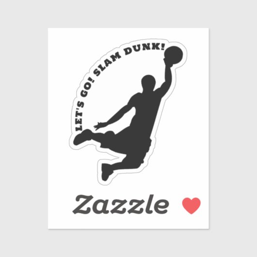 SLAM DUNK. Basketbalspelsport Sticker (Vel)